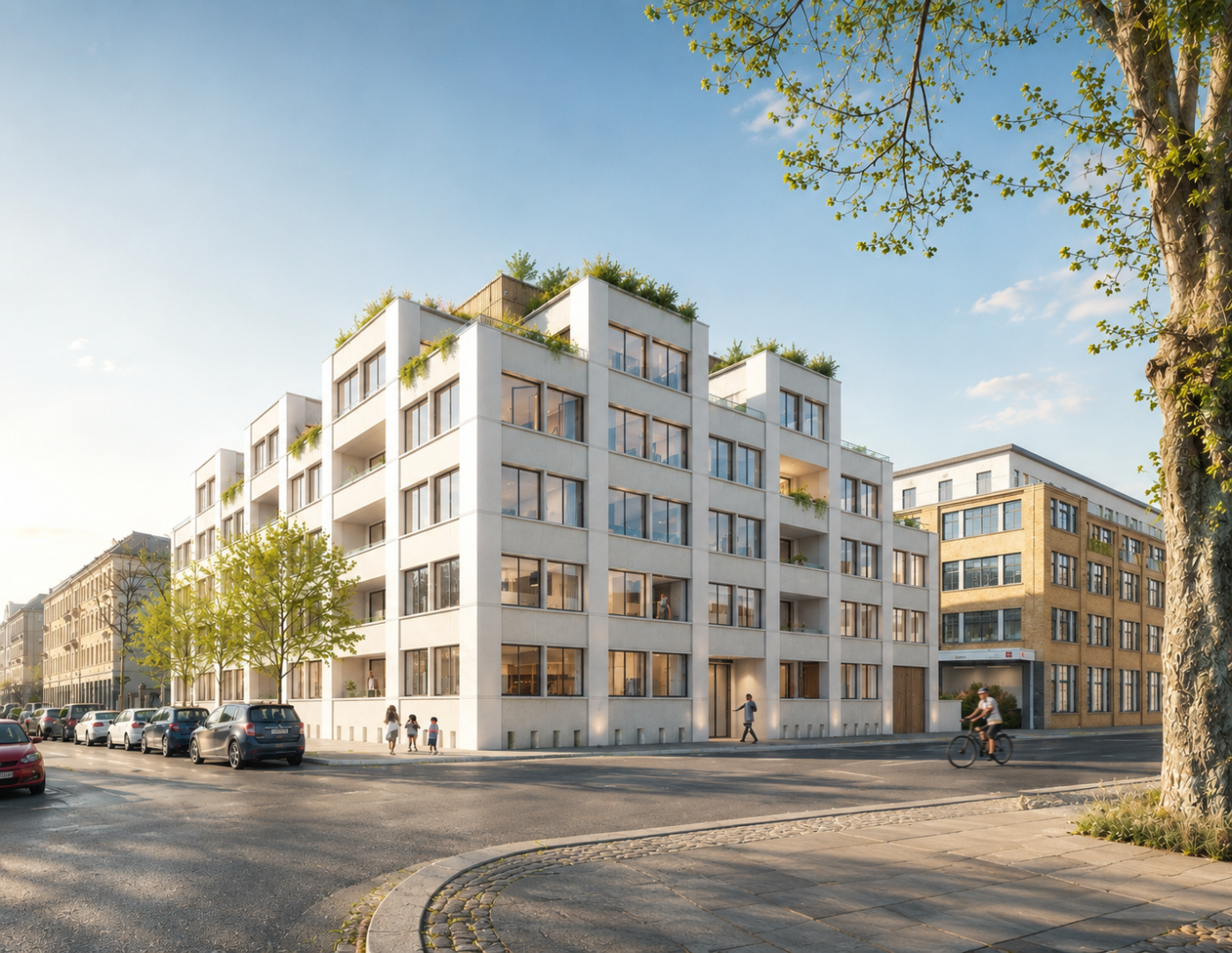 neues Mehrfamilienhaus in der Frohburger Straße in Leipzig