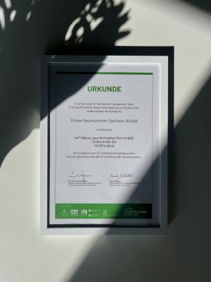 Grüne Hausnummer Sachsen-Anhalt
